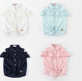 Baby Girl Light Blue Polo Formal Shirt